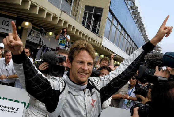 Met nog één Grote Prijs te rijden is de Brit Jenson Button al zeker van de wereldtitel.afp