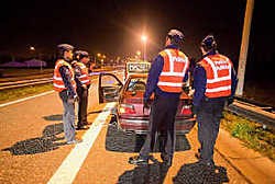 Ook op de A12 in Puurs en Willebroek controleerde de politie. shb