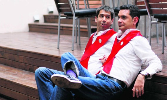 Jose Maria Di Bello (r.) en Alex Freyre: trouwplannen verstoord. reuters