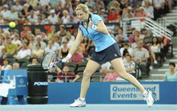 Clijsters wint openingsmatch in Brisbane