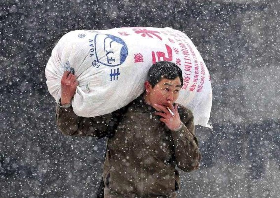 Hevige sneeuwval legt Peking lam