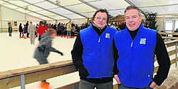 Frans Dereymaeker (links): moe maar gelukkig na een bijzonder geslaagde eerste editie van Halle Schaatst. Yvan De Saedeleer