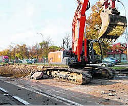 Ook op de Moespikvest worden momenteel werken uitgevoerd. Inge Bosschaerts