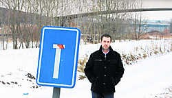 Ivan Van Parijs, op het doodlopende stuk R4: 'De doortrekking wordt al zo lang beloofd, maar ze wordt telkens uitgesteld.'fvv