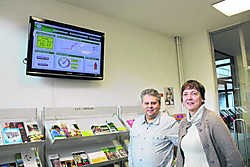 Het energiedashboard kan door iedereen bekeken worden in het gemeentehuis.Marc Peeters