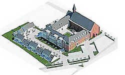 Het klooster ziet er vandaag zo uit. ‘De gebouwen zijn waardevol, de structuur degelijk, we zullen hun geschiedenis respecteren.' if