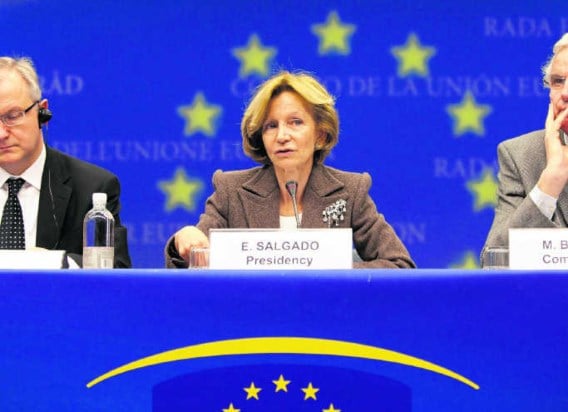 'We streven naar een zo groot mogelijke meerderheid', zo verduidelijkte de Spaanse minister van Financiën, Elena Salgado, achteraf.epa
