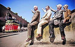 De vier Heemskinderen uit 1952: Jo, Raf, Piet en Jan Bombay. Jimmy Kets