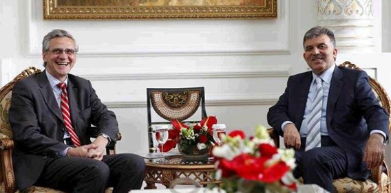 Peeters half uur op bezoek bij Turkse president