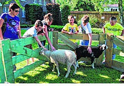 De kinderen met het Downsyndroom mogen meer dan ze anders mogen: met dieren omgaan, ze zelfs aanraken. sel