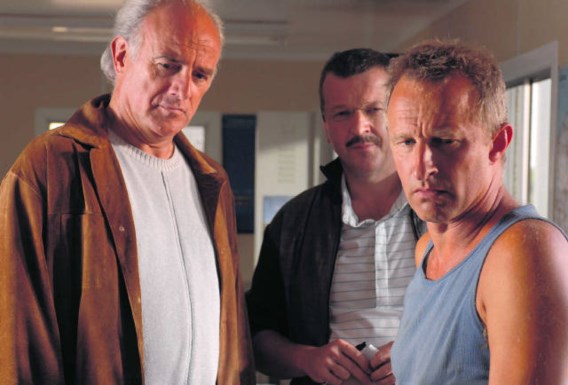 Uit de tv-serie 'Aspe': Herbert Flack als Pieter Van In, Lucas Van den Eynde als Guido Versavel, Warre Borgmans als Peter Vervoort. vmm