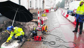 Het gaslek situeerde zich vlak voor de ingang van het VTI.mvn