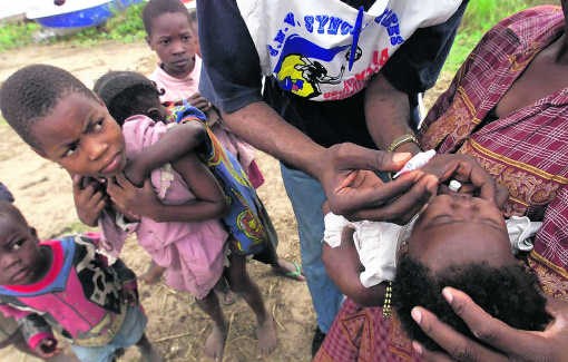 Vaccinatie van kinderen in Kamina, Congo. Saurabh Das/ap