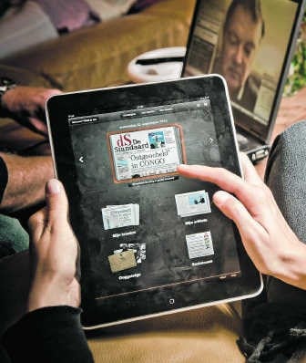 'De Standaard' was de eerste Vlaamse krant op de Apple iPad.Jimmy Kets