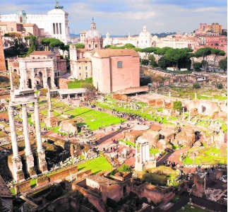 Het Forum Romanum: gevloerd door een wijzigend klimaat. hh