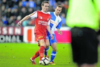 Sven Kums (l.) maakte indruk op het veld van Genkbelga