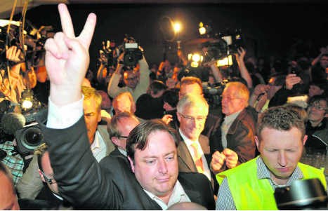 N-VA-voorzitter Bart De Wever op de jongste verkiezingsavond. pdw