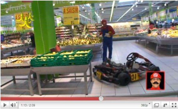 Fransman speelt Mario Kart in het echt