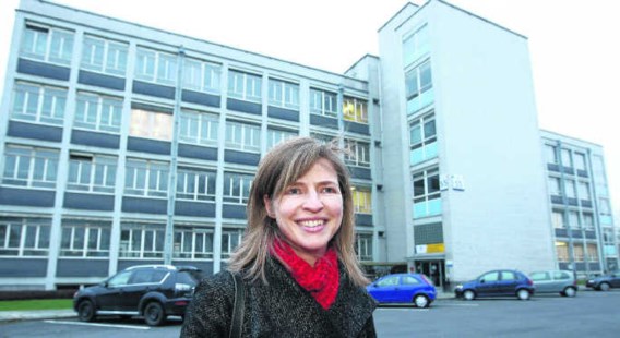 Els Van Damme, aan het S5-gebouw dat zal worden verbouwd: 'Het moet het kloppende hart worden van de wetenschapscampus aan De Sterre.'fvv