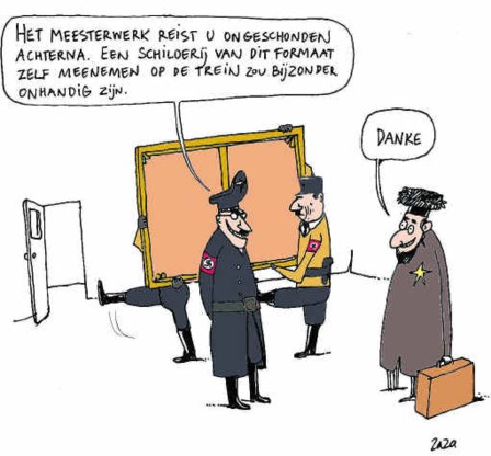'De hertenjacht' van Adam Pijnacker uit 1650 werd begin jaren 30 uitgeleend aan de Belgische ambassade in Berlijn. rr