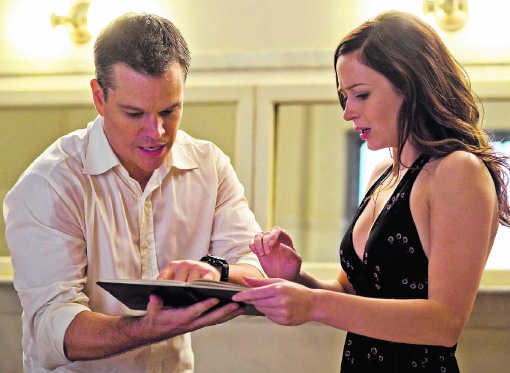 Matt Damon en Emily Blunt: (niet) voor elkaar bestemd volgens het draaiboek. rr