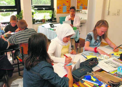 Een klas in het Antwerpse basisonderwijs.vum