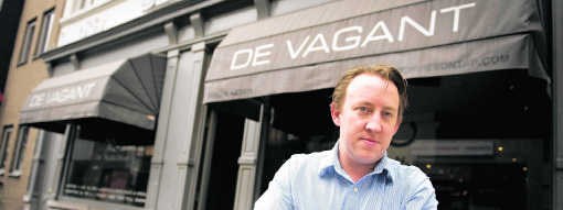 Tim Joiris, voorzitter van De Gentse Tappers, in de Overpoort, wellicht de meest geviseerde buurt: 'Dit is een ridicuul initiatief.'Joachim Dewilde