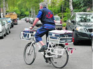De postbode moet het eventjes puur op eigen kracht doen.pn
