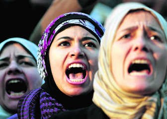 Het Egyptische parlement telt slechts acht vrouwen.rtr