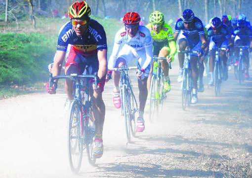 Philippe Gilbert was in de voorbije weken weinig vooraan te zien, maar dat deert hem niet: 'Ik ben niet slecht. Ik heb geen stress. Het seizoen is nog heel lang.'Riccardo Scanferla/photopress.be