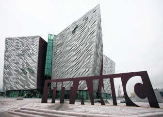 Het museum staat op de scheepswerf waar de Titanic werd gebouwd.afp
