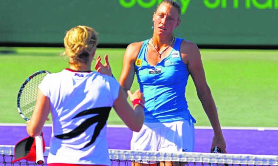 Kim Clijsters werd zaterdag in Miami weggeblazen door Yanina Wickmayer, van wie ze nooit eerder verloor.Al Bello/afp