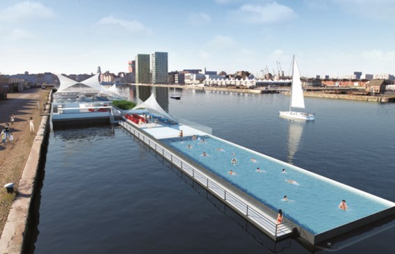 Antwerps Kattendijkdok krijgt groots openluchtzwembad