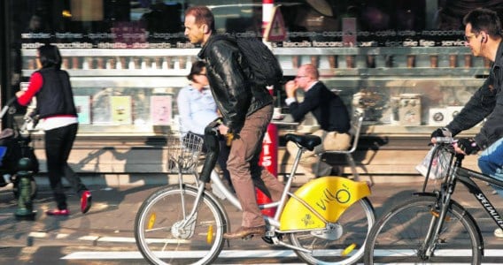 De fietsen van Villo! worden vooral voor woon-werkverkeer gebruikt.Bart Dewaele