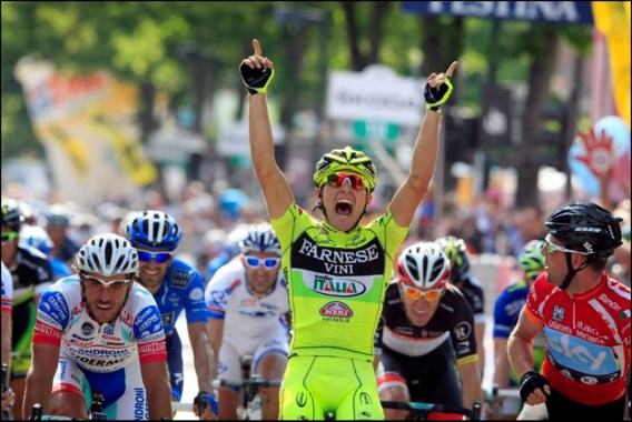 Spurtbom Guardini wordt uit Ronde van Italië gezet