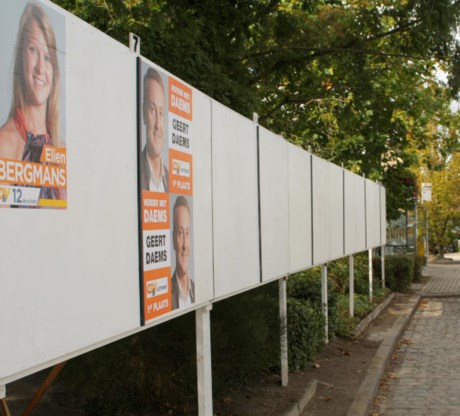 CD&V heeft lijstnummer 7, maar staat wel vooraan op de verkiezingsborden.