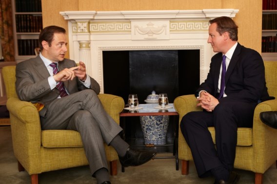 Bart De Wever praat met eerste minister David Cameron 