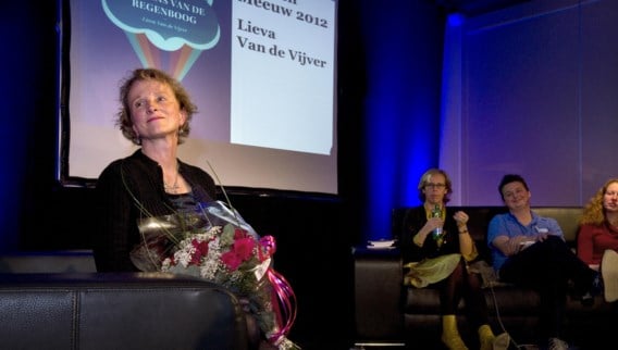 Lieva Van de Vijver bij de uitreiking van de Gouden Meeuw.