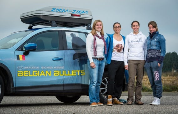 De vier ‘Belgian Bullets': (vlnr) Elfje Willemsen, Eva Willemarck, Evi Vercammen en Hanna Mariën.
