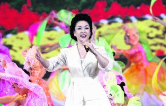 Peng Liyuan op 29 september 2009, tijdens een viering in Peking naar aanleiding van de nationale feestdag.