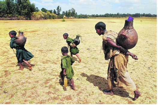 Droogte in Ethiopië.