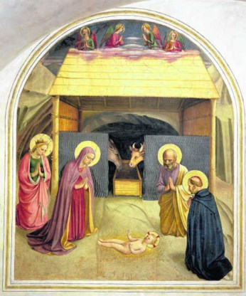 ‘De geboorte', van de 15de-eeuwse schilder Fra Angelico.