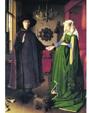 Het Arnolfiniportret van Jan van Eyck.