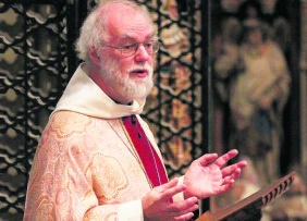 Rowan Williams tijdens zijn laatste preek.