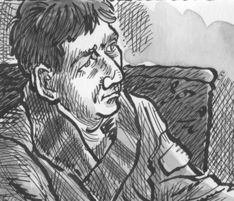 Rudi Vranckx, de stripfiguur. In de graphic novel kan hij zijn emoties kwijt.