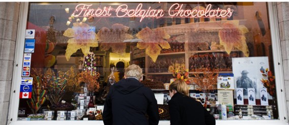Een chocoladewinkel in Ieper: ‘De herdenking van de Groote Oorlog gaat er niet om meer pralines te verkopen.'