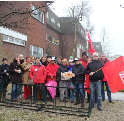Gisteren voerden de vakbonden nog actie aan het OCMW-rusthuis.