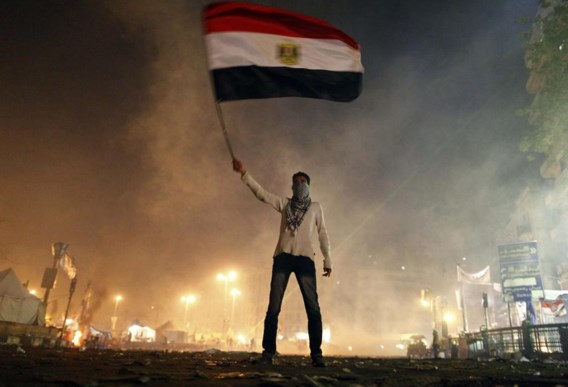 Tijdens de Arabische Lente, zoals hier in Egypte, werkte de Amerikaanse journalist Andy Carvin samen met een netwerk op Twitter om te achterhalen wat er werkelijk gebeurde.