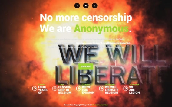 Achter 'Anonymous Belgium' zit juristenkantoor