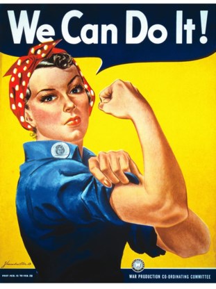 ‘Rosie’ op een poster uit 1942.